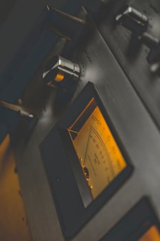 Vintage sound equipment, vintage color photo