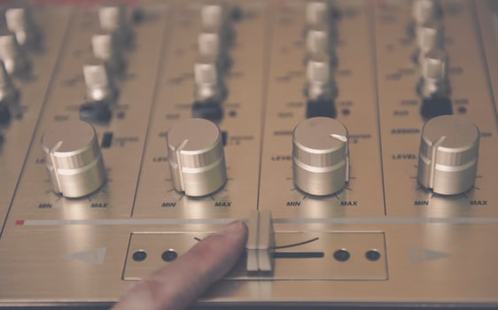 Record player mixer for DJ equipment photo