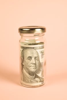 American dollar bill, saving concept photo