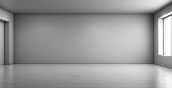 Large spacious photo studio, gray studio for design and advertising - image