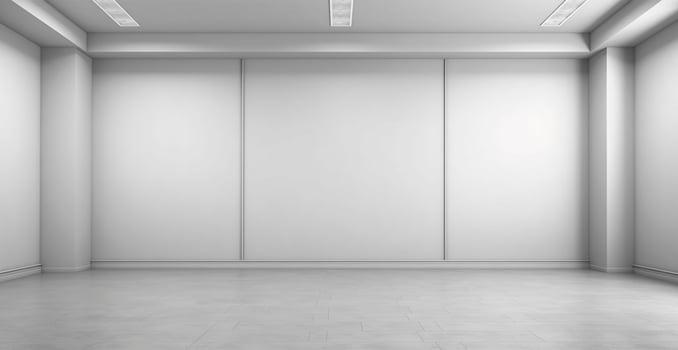 Large spacious photo studio, gray studio for design and advertising - image