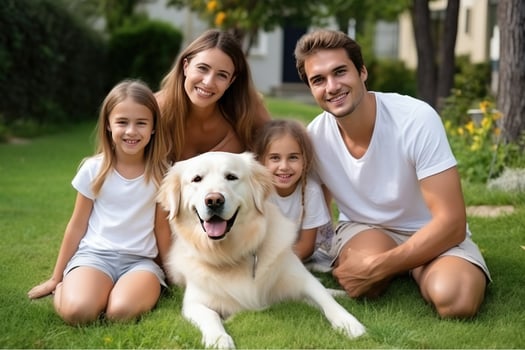 Portrait of a Happy Young Family Couple photo