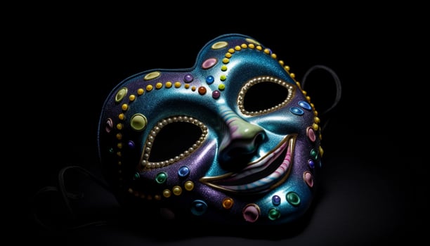 Ornate masquerade mask shines at festive celebration generated by AI photo