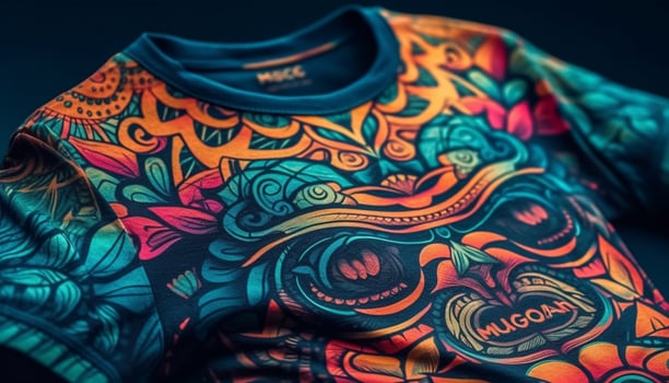 multi colored shirt youth style generated by AI photo