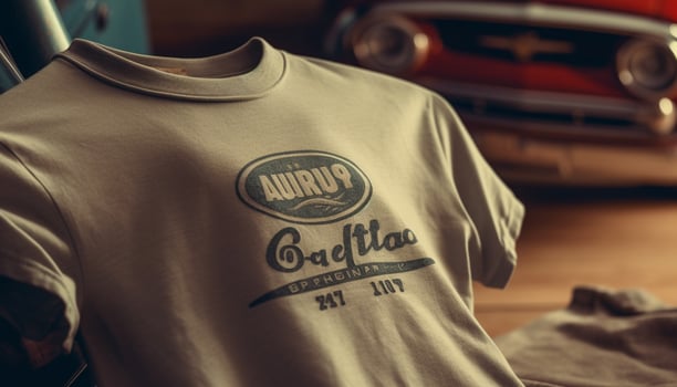 Fashionable young adult shops for vintage clothing generated by AI photo