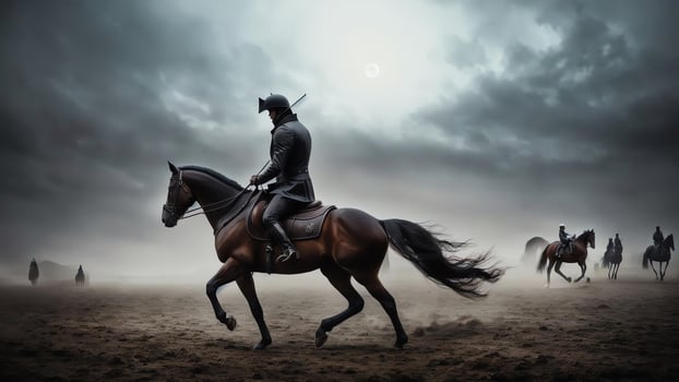 The Fiery Pursuit of the Headless Horseman. . photo