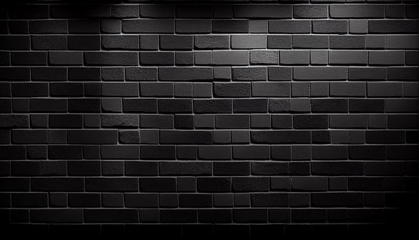 Sleek charcoal charm textured background of black brick wall, photo