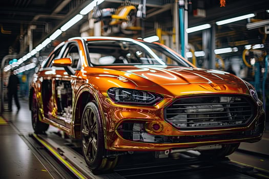 Car service. Car in workshop. Auto repair. Automotive industry. photo