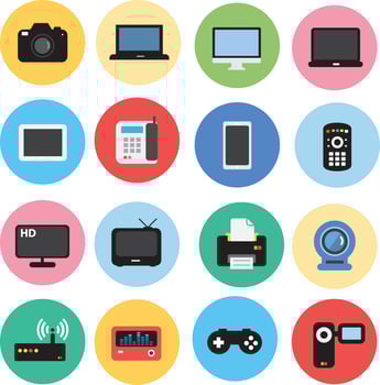 Computer and Mobile Devices flat icon photo