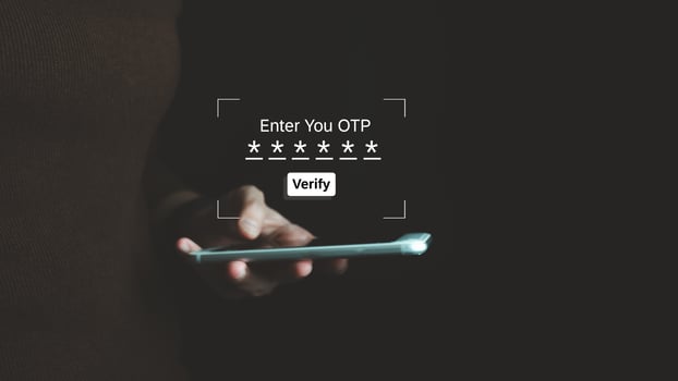 Verification of information with fingerprint scanner,2 factor authentication, high security for login access information, Internet security, online financial transaction, 2-step verify photo