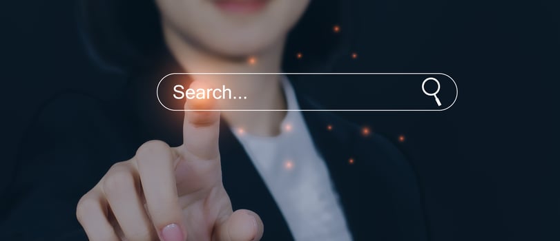 SEO, Search Engine Optimization concept. Young men use smartphones to find what they are interested in. Smart search, Searching information data on internet networking concept. photo
