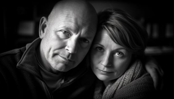 Smiling family embracing love, happiness, and togetherness generated by AI photo