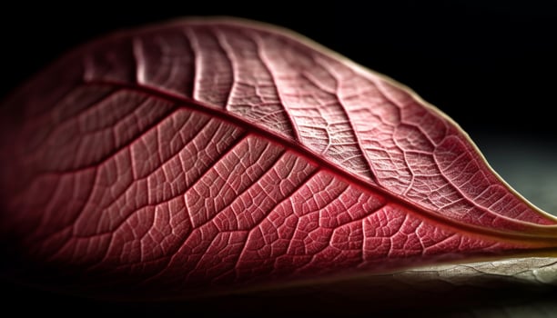Vibrant leaf veins showcase nature organic beauty generated by AI photo