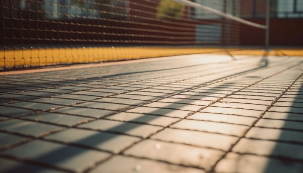 Modern architecture meets sport in city life generated by AI photo