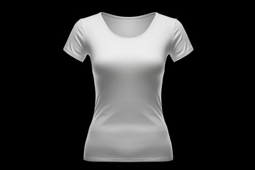 Women's blank white t-shirt template. photo
