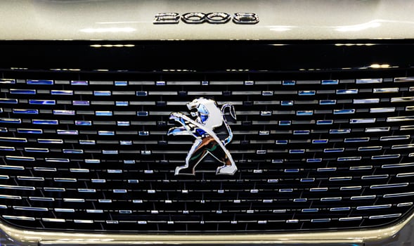 Nonthaburi Thailand 6 December 2022 Logo Peugeot on grille photo