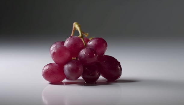 Juicy grape bunch, ripe and fresh, perfect for healthy eating generated by AI photo