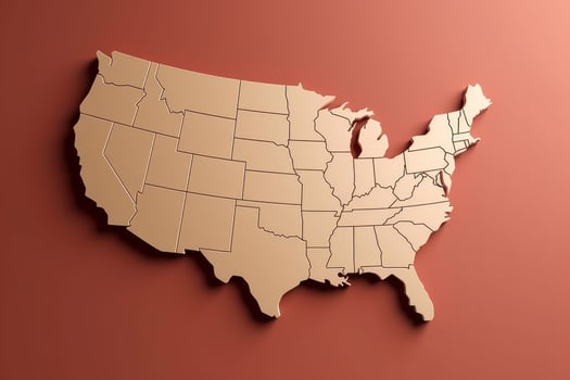 Usa map. Generate Ai photo