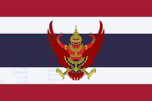The official current flag of the Kingdom of Thailand. State flag of the Kingdom of Thailand. Illustration. photo
