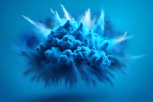 Abstract powder paint on white background. photo