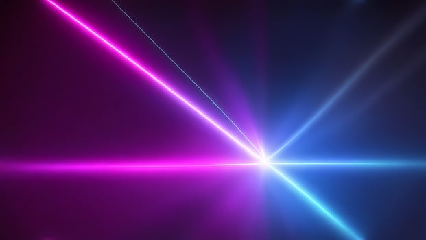 Futuristic high speed blue pink beam ray neon light photo