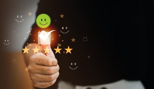 customer satisfaction survey concept get maximum satisfaction Rating excellent service experience Evaluation of product quality, customer service Satisfaction reviews the best quality. photo