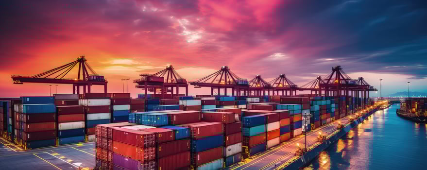Container cargo port photo