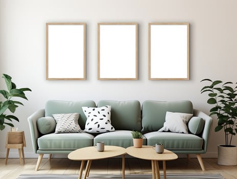 Modern Gallery Wall Poster Frames Mockup illustration photo