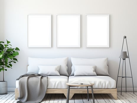 Modern Gallery Wall Poster Frames Mockup illustration photo