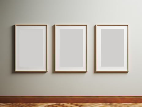 Modern Gallery Wall Poster Frames Mockup illustration photo