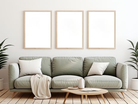 Modern Gallery Wall Poster Frames Mockup illustration photo