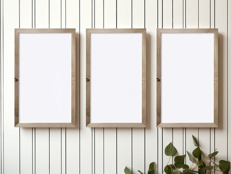Modern Gallery Wall Poster Frames Mockup illustration photo