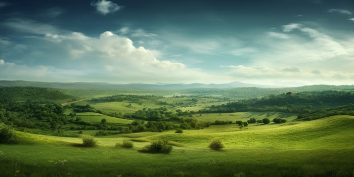 Breathtaking landscape copy space background. photo