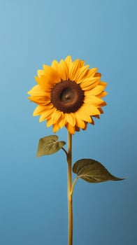 Daisy flower copy space blurred background. photo