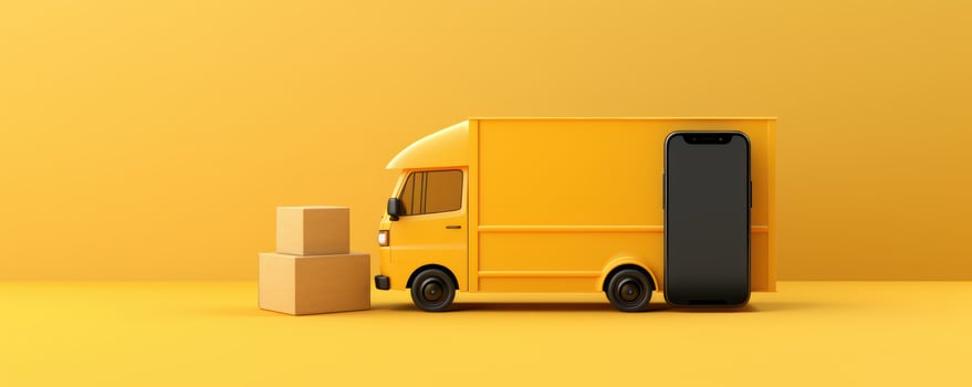 Online Delivery Concept, Fast Respond Delivery By Scooter Motorcycle. photo