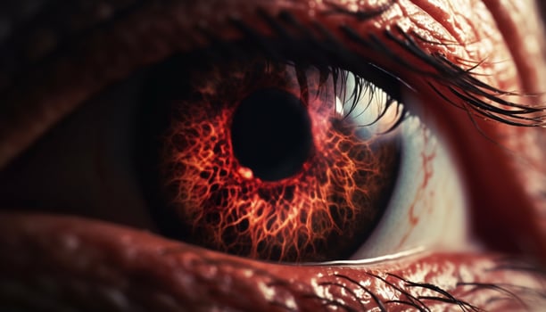 Beauty in nature animal eyes watching human generated by AI photo