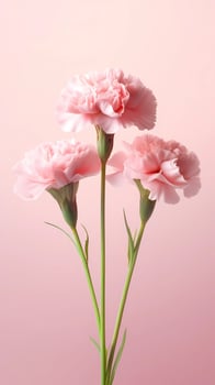 Carnation Dianthus caryophyllus flower blurred background. photo