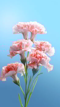 Carnation Dianthus caryophyllus flower blurred background. photo