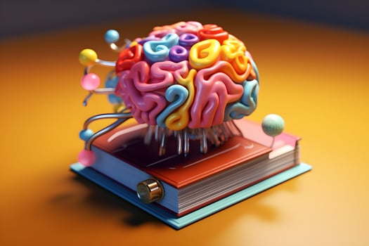 Vibrant Brain on Book Inspiring Creativity, photo