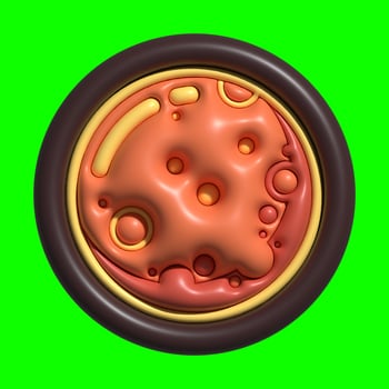 3D Galaxy Planet Assets with Greenscreen Background photo