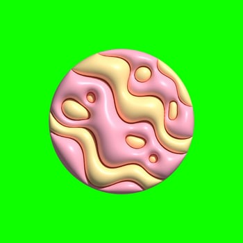 3D Galaxy Planet Assets with Greenscreen Background photo