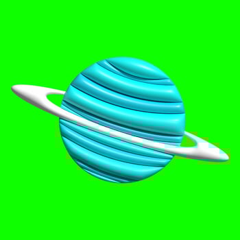 3D Galaxy Planet Assets with Greenscreen Background photo