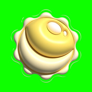 3D Galaxy Planet Assets with Greenscreen Background photo