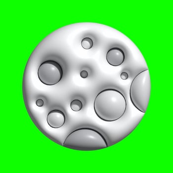 3D Galaxy Planet Assets with Greenscreen Background photo