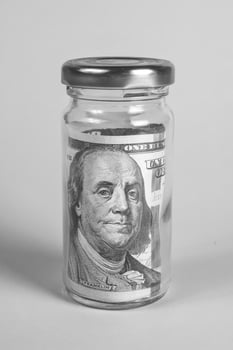 American dollar bill, saving concept photo
