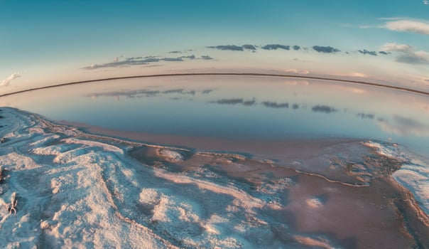 Salt field in Dunaliella Salina, Argentina photo