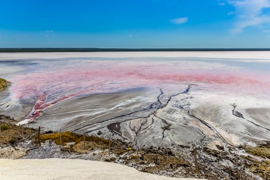 Salt field in Dunaliella Salina, Argentina photo