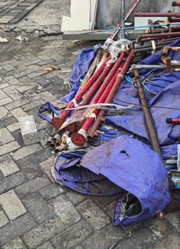 scrap iron that is not used scattered photo