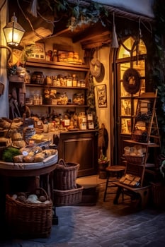 Bakery Pastry Shop warm atmosphere in the morning photo