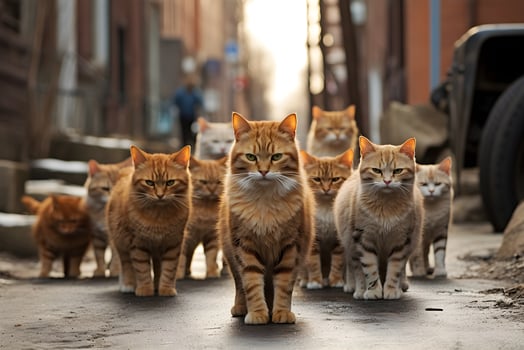 cat on the street stray cat photo